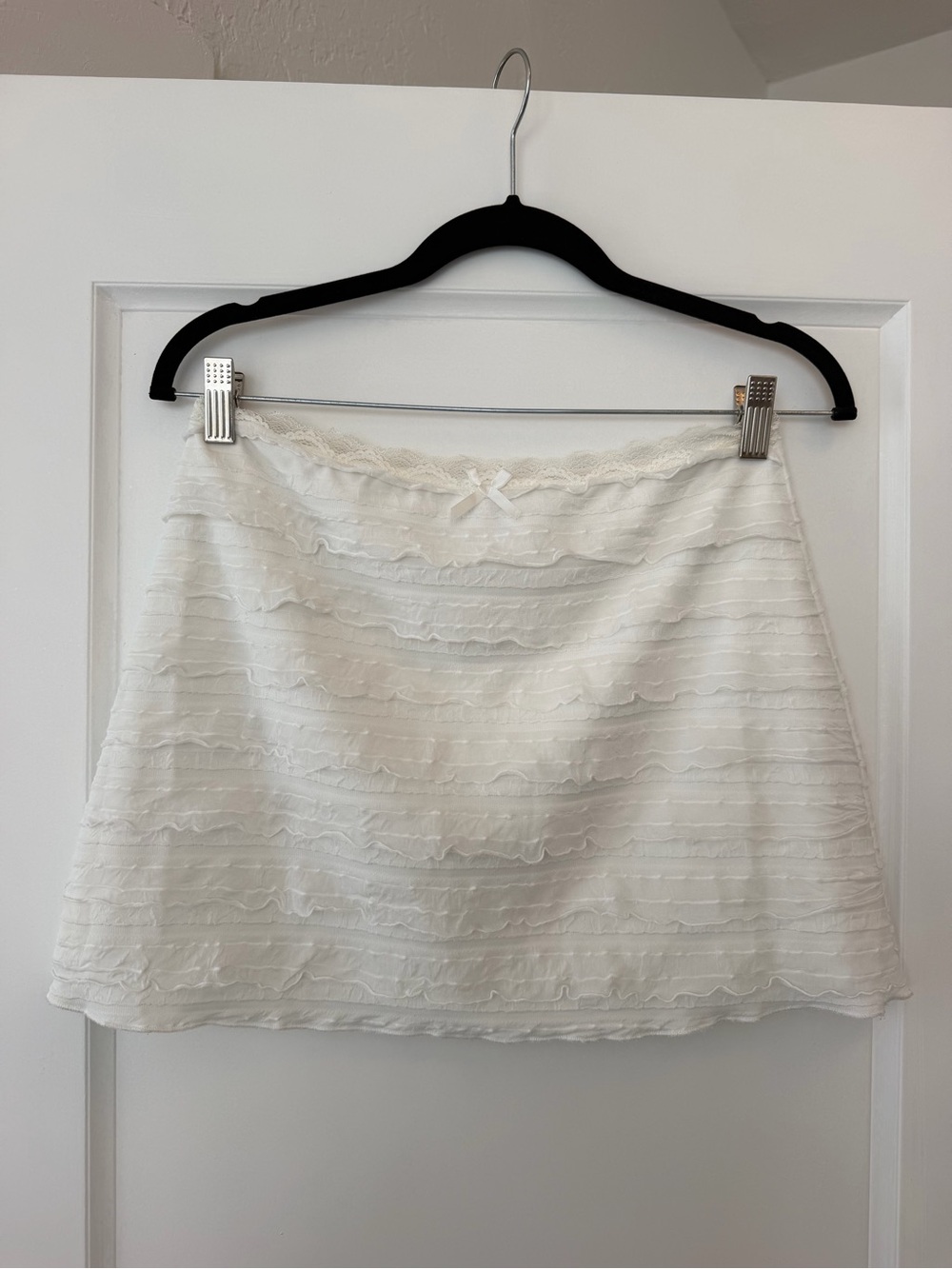 Princess Polly Ivory Ruffle Mini Skirt